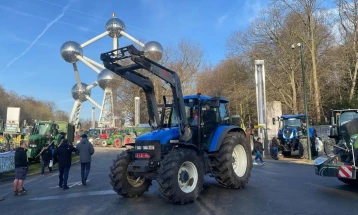 Протести на белгиските земјоделци во Брисел против договорот со Меркосур