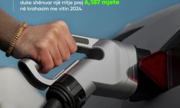 Бројот на регистрирани електрични возила во Албанија во 2025 година е речиси двојно поголем во споредба со 2024 година