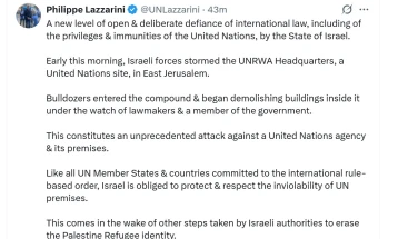 Izraeli e rrënon zyrën e organizatës humanitare të KB-së në Jerusalem për shkak të lidhjeve me Hamasin