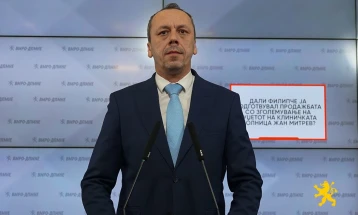 Петрушевски: Дали Филипче ја подготвувал продажбата со зголемување на буџетот на Клиничката болница Жан Митрев