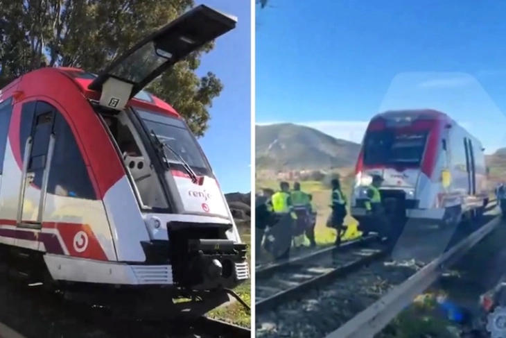 Нова железничка несреќа во Шпанија: воз се судри со кран, лесно повредени неколку лица