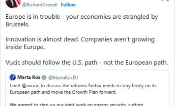 Гренел до Вучиќ: Следете го американскиот пат, а не европскиот