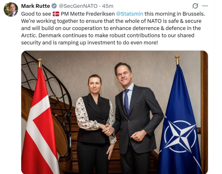 Руте: НАТО соработува со Данска за зајакнување на безбедноста на Арктикот