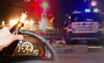 Пет лица лишени од слобода поради возење под дејство на алкохол, едно предизвикало и сообраќајна несреќа