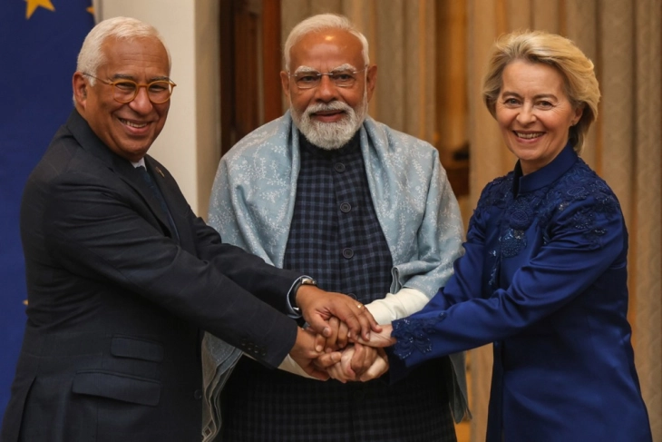 Кошта по трговскиот договор ЕУ - Индија: Ова е историски момент, отвораме ново поглавје во нашите односи