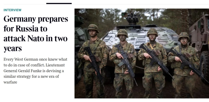 Германски генерал: Руски напад врз НАТО е можен за две до три години, мораме да се подготвиме