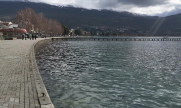 Нивото на водата во Охридското Езеро 15 сантимери над месечниот просек