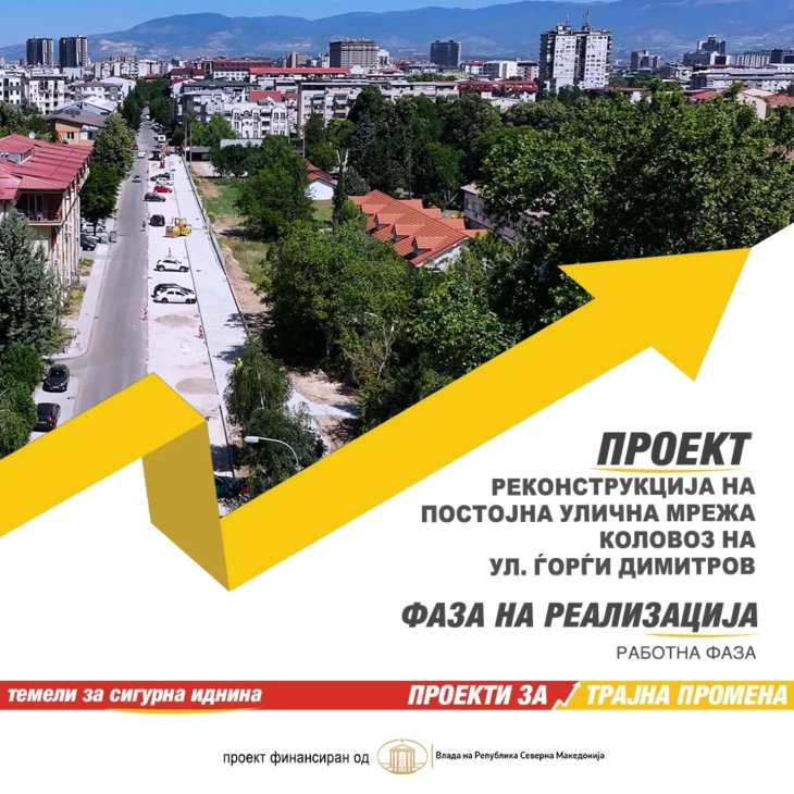 Мицкоски: Основен проект за реконструкција на коловоз на ул. „Ѓорѓи Димитров“ во Кисела Вода, се подобрува сообраќајниот проток