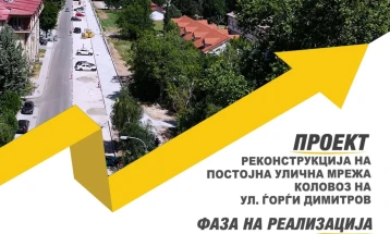 Мицкоски: Основен проект за реконструкција на коловоз на ул. „Ѓорѓи Димитров“ во Кисела Вода, се подобрува сообраќајниот проток