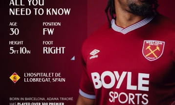 Шпанецот Траоре нов фудбалер на Вест Хем