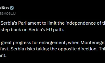 Кос: Усвоените закони ја ограничуваат независноста на судството во Србија, тоа е сериозен чекор назад на европскиот пат