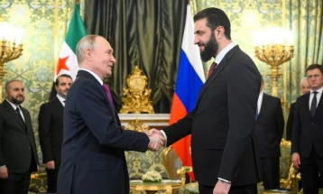 Путин го пофали Ал-Шара за напредокот во враќањето на територијалниот интегритет на Сирија