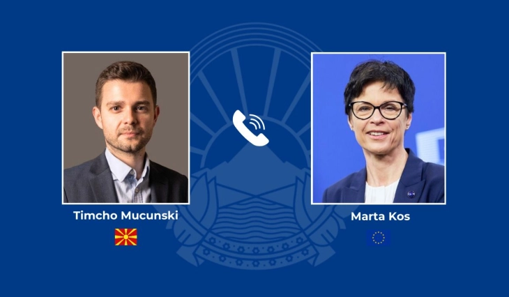 FM Mucunski holds phone call with EU Commissioner Kos