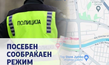 Nesër regjim i posaçëm i qarkullimit në Shkup