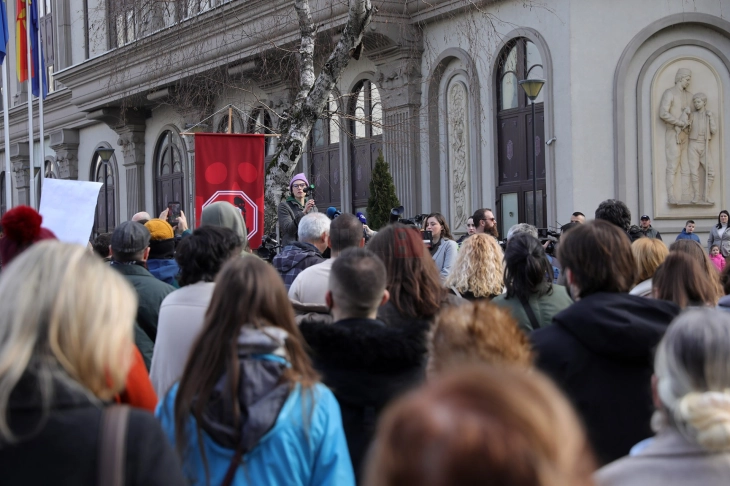 Eko-aktivistë dhe qytetarë në marsh protestues 