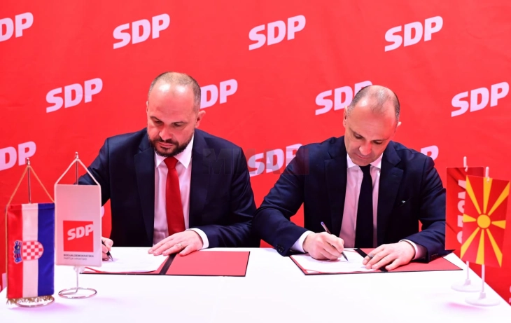 Filipçe dhe Donçiq  në Zagreb nënshkruan Memorandum për Bashkëpunim midis LSDM-së dhe SDP-së