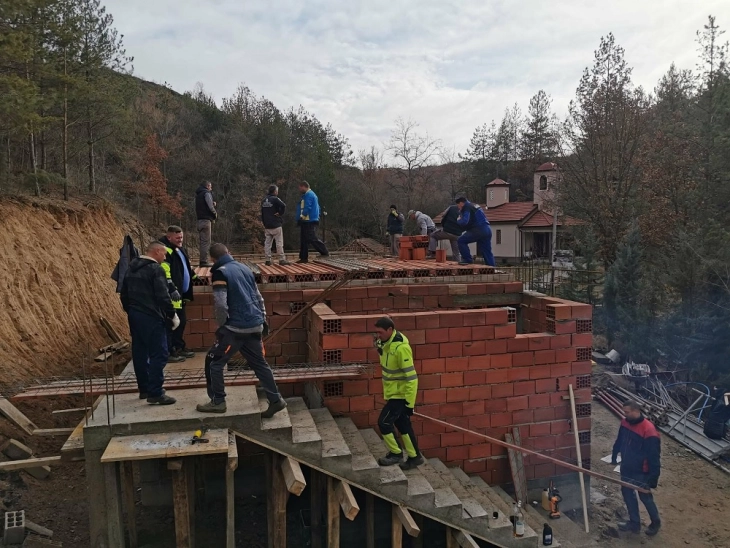 Продолжуваат градежните активности во манастирот „Источен Петок-Балаклија“  во Добра Вода