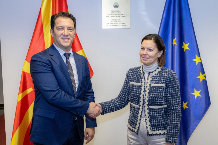Deputy PM Sali meets DG ENEST Western Balkans Director Superti in Brussels