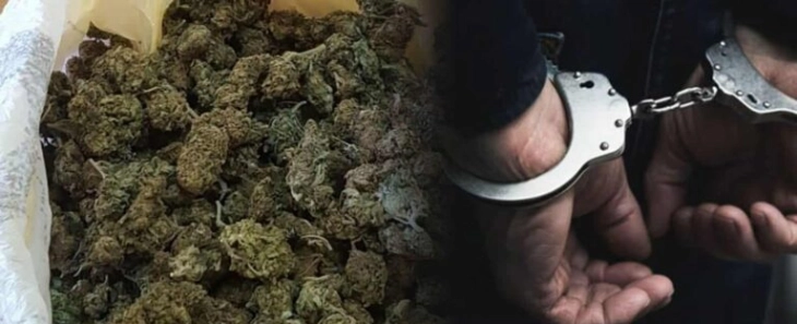 Пронајдена марихуана, приведени три лица, едното е во притвор