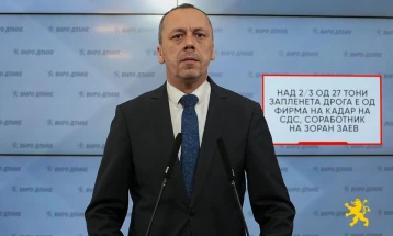 Петрушевски: Над 2/3 од 27 тони запленета дрога е од фирма на кадар на СДС, соработник на Зоран Заев