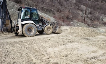 Расчистен патот кон село Видуше, Општина Маврово и Ростуше