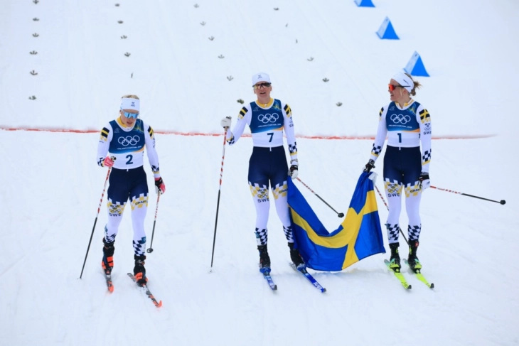 ЗОИ 2026: Тројна победа за Шведска во крос-кантри спринтот за жени