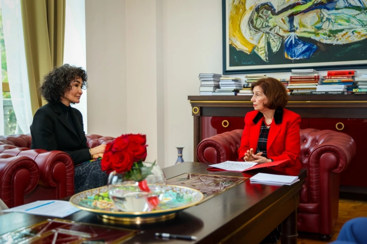 Presidentja Siljanovska Davkova e priti Rita Kolumbian, koordinatore rezidente e Kombeve të Bashkuara