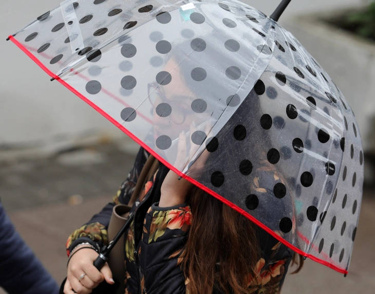 Weather: Cloudy with sunny breaks, scattered rain; high 14°C