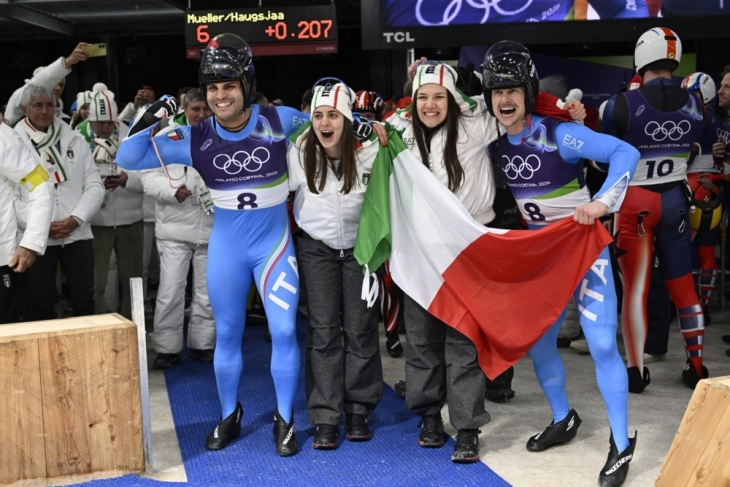 Italians win both luge doubles golds as Germans get the bronze
