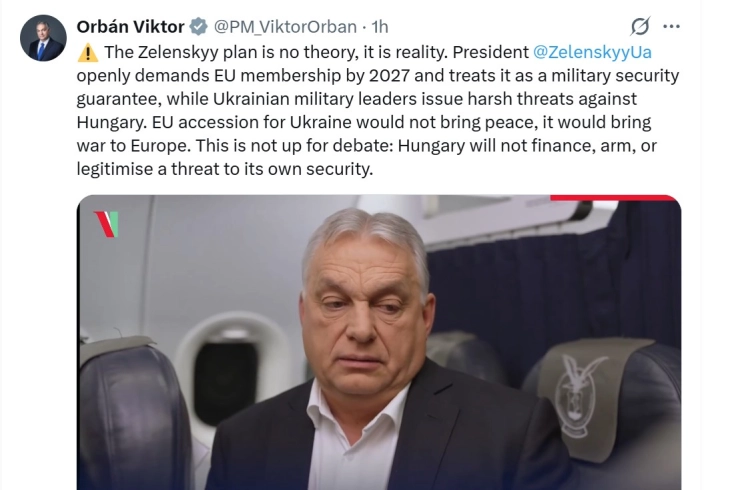 Орбан за забрзаното пристапување на Украина во ЕУ: „Сонувајте, сонувајте, слатки соништа“