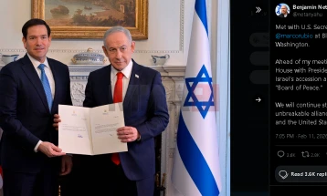 Netanjahu: Izraeli i bashkohet Bordit të Paqes të Trampit