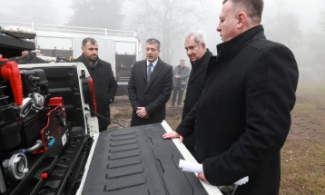 „Јасен“ доби современа противпожарна опрема со поддршка од ЕУ, вицепремиерот Димовски истакнува дека проектот е насочен кон превенција од шумски пожари