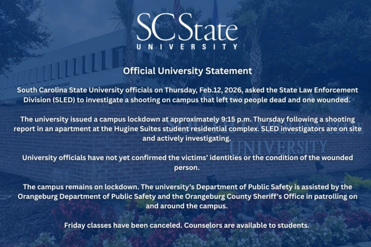 Dy viktima në të shtënat në universitetin shtetëror në Karolinën Jugore