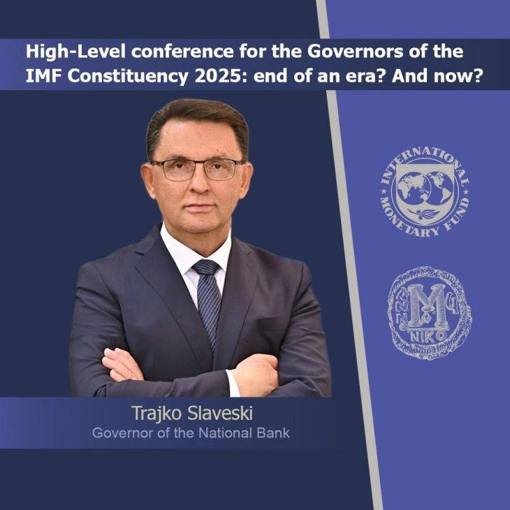 Гувернерот Славески на конференција во Брисел, во фокус глобалните економски предизвици