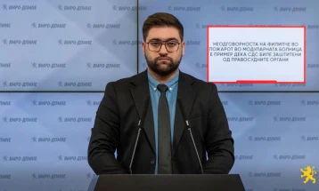 Манасиевски: Неодговорноста на Филипче во пожарот во модуларната болница е пример дека СДС биле заштитени од правосудните органи