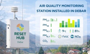 Поставена првата мерна станица за квалитет на воздухот во Дебар