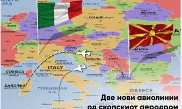 Nga korriku fluturime të drejtpërdrejta nga Shkupi deri në Algero dhe Palermo në Itali