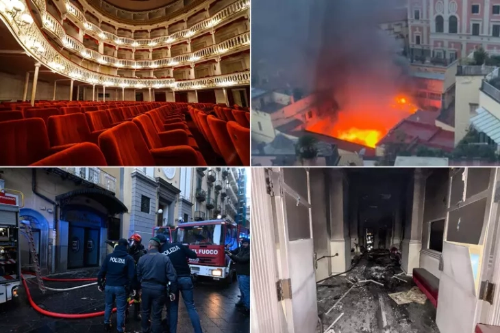 Shuhet zjarri në Teatrin Sanxaro në Napoli, katër persona të lënduar, ndërsa 60 janë evakuuar