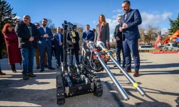 Toshkovski: EUR 1 million U.S. donation for MoI’s bomb disposal unit, strategic partnership strengthening country’s security