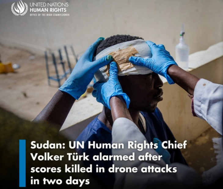 Високиот комесар на ОН за човекови права изрази загриженост по извештајот за над 50 убиени цивили во Судан