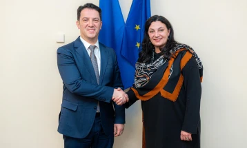 Zëvendëskryeministri Sali takoi kryetaren e Komitetit për Integrimin e Ukrainës në BE, Ivanna Klympush-Tsintsadze