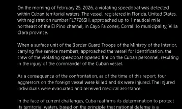 Four dead on US speedboat after shoot-out with Cuban border troops