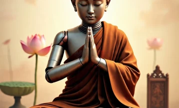 Будистички робот со ВИ за религиозни разговори