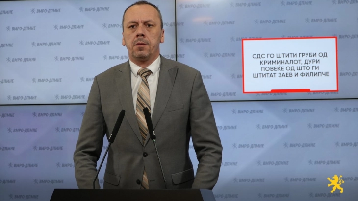 Петрушевски: СДС го штити Груби од криминалот, дури повеќе од што ги штитат Заев и Филипче