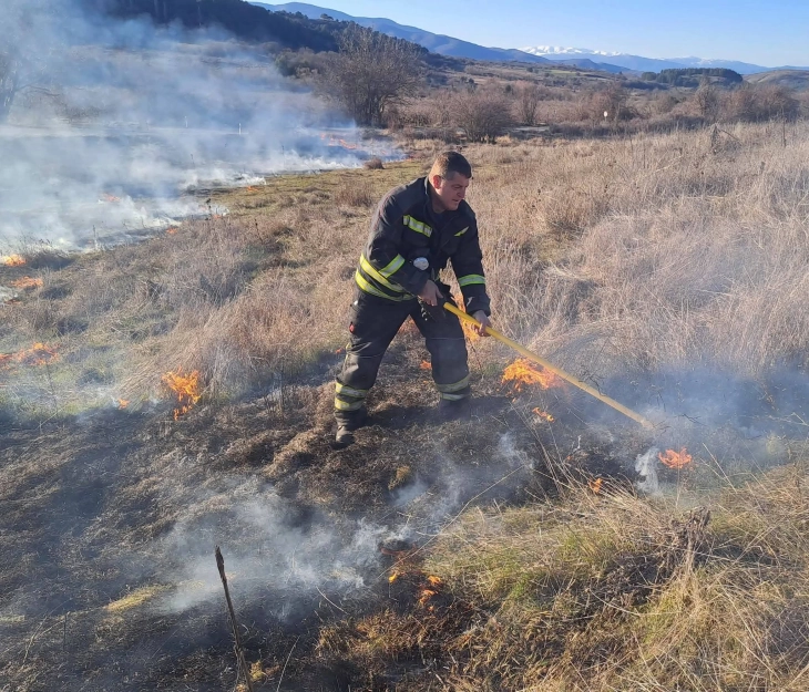 Брза интервенција на ДПД-Пехчево спречи поголем пожар кај село Црник
