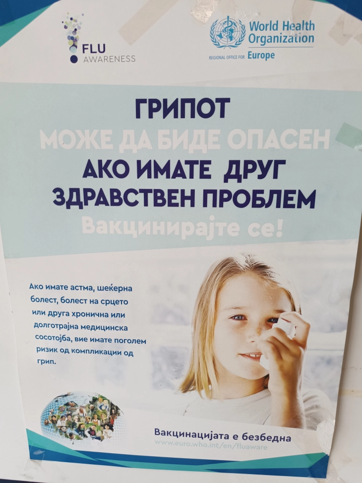 Javën e kaluar 1.113 raste të reja të gripit, për 3,2 për qind më pak në krahasim me javën e kaluar