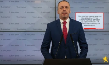 Петрушевски: СДС молчи на пратенички прашања за Груби, хистеријата и стравот од одговорност ги направи заложници на криминалот