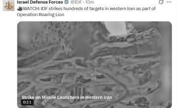 ИДФ соопшти дека погодиле стотици цели во западен Иран, вклучувајќи лансери на ракети