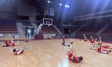 Македонските кошаркари тренираа во Баку