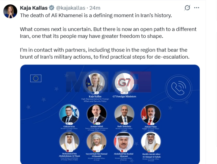 Kallasi: Tani është e hapur rruga drejt një Irani tjetër